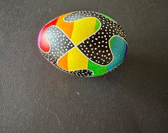 Rainbow Geometric Pysanka