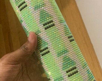 Green Crayon Stainless Steel Fully Blinged 20oz Rhinestone Tumbler