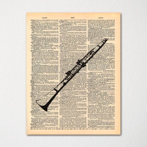 Clarinet Dictionary Art Print / Vintage Dictionary Paper