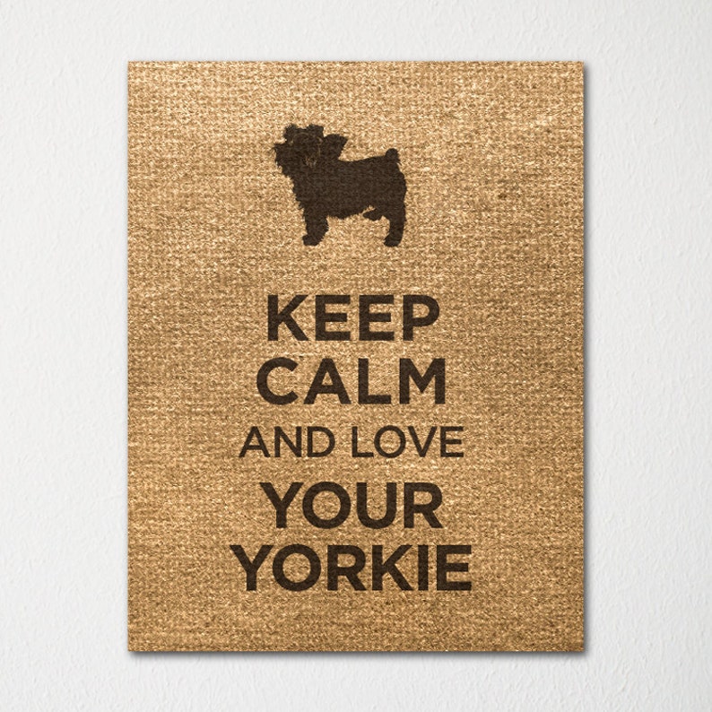 Sottobicchiere Quadrato MDF Lucido - Keep Calm And Hug A Yorkshire Terrier - 9x9 Cm - Regalo Per Amanti Dei Cani