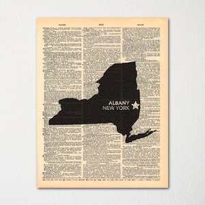 New York Custom City Dictionary Art Print / Vintage Dictionary Paper