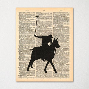 Polo Dictionary Art Print / Vintage Dictionary Paper