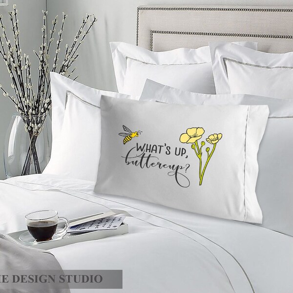 What's Up Buttercup Pillowcase, Queen/Standard Size