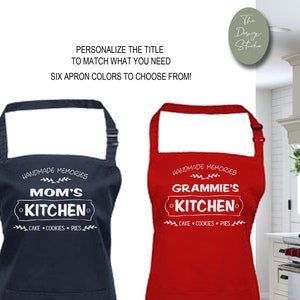 Personalized Kitchen Apron, Mom Kitchen Apron, Gift For Mom