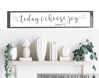 Today I Choose Joy Vinyl Wall Decal: Christian Home Decor