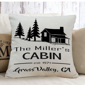 Cabin Decor Pillows, Lodge Theme Pillow Cover, Farmhouse Chic Cushion, Rustic Home Accent, Country Cabin Style, Outdoor Pillow&quot;