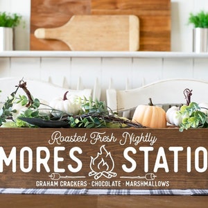 Smores Station Vinyl Decal: Camping Theme Wall Decor