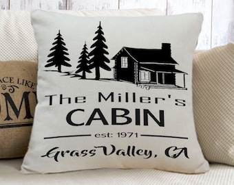 Cabin Decor Pillow Cover: Rustic Lodge Theme, Farmhouse Chic