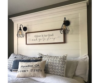 Give it to God and Go to Sleep, Bedroom Vinyl Wall Decal