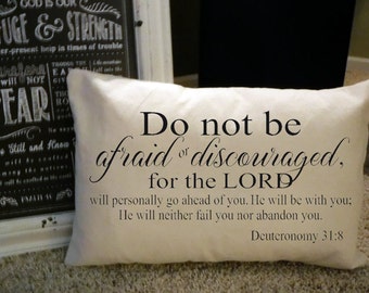 Scripture Canvas Pillow Cover: Farmhouse Ranch Decor