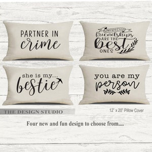 Friendship Pillow, Your my Person, BFF Gift, Bestie Pillow with Words, This Pillow Can be Personalized, Throw Pillow Cover Only