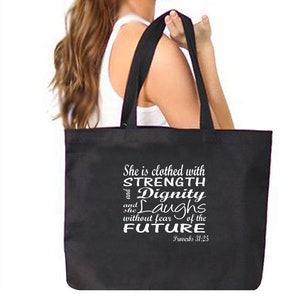 Proverbs 31 Woman Tote Bag: Inspirational Christian Book Bag