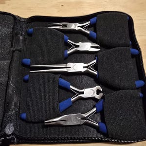 クラフトマン 5ピース ニードルノーズプライヤーセット レザーケース入り ツールセット
