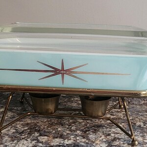 RARE Pyrex Holy Grail Turquoise Atomic Starburst 575B Space RARE Pyrex Holy Grail Turquoise Atomic Starburst 575B Space