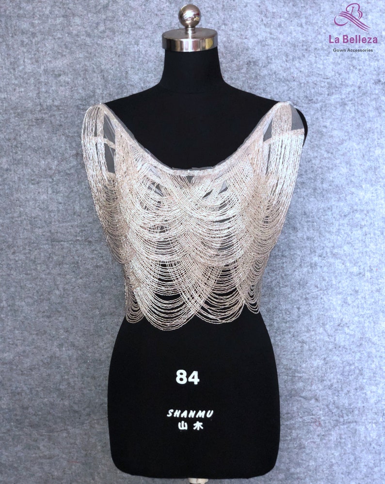 La Belleza Parabolic Navy patch,fringe appliques,Gray beads patch,blue crystal appliques,wedding gown appliques,Gold beaded patch by pieces