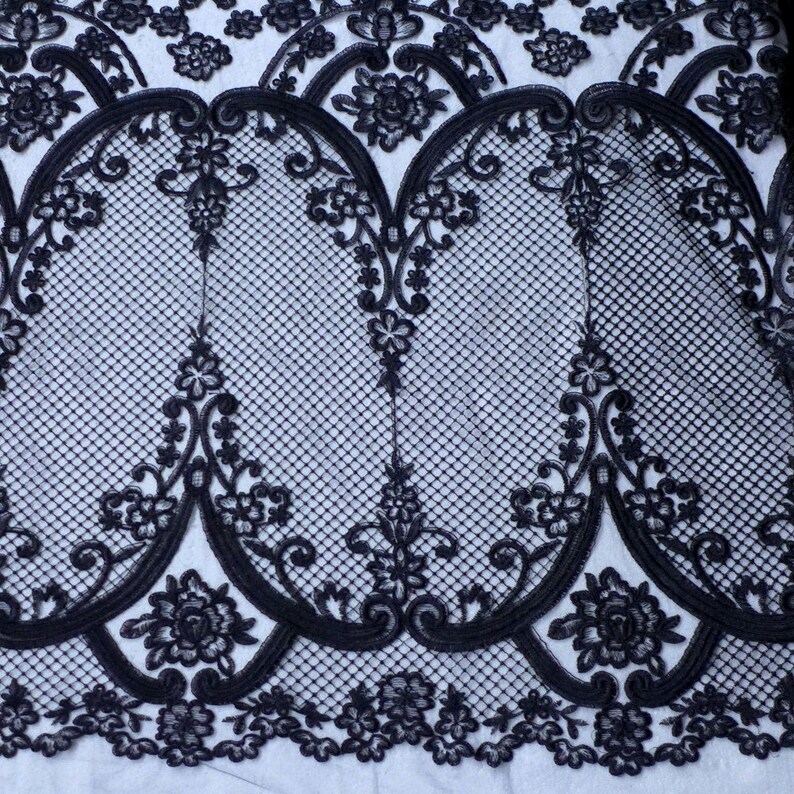Ivory Cord Lace Fabric Heavy Embroidery Lace Fabric Wedding - Etsy