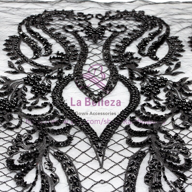 BlackwineivoryGold heavy handmade beaded bridel lace fabric 47/'/' width by yard JS161201