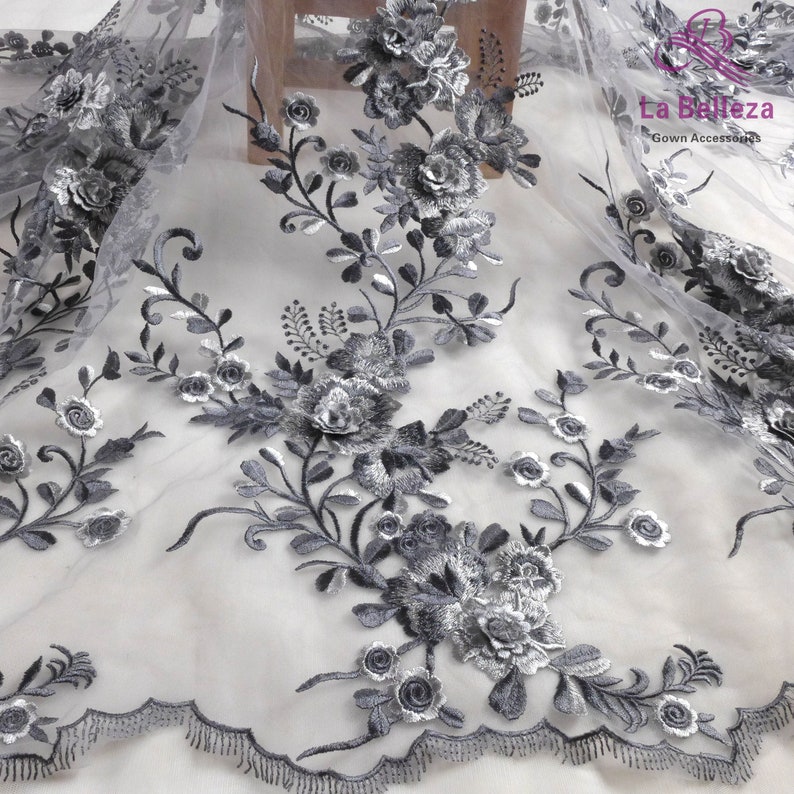 La Belleza 2020 new lace wedding dress lace,gown dress lace fabric 1 yard new 3D flowers lace fabric,7 colors lace fabric