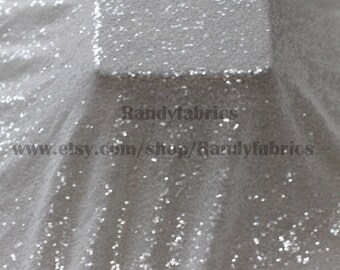 Off white sequins lace fabric wedding dress clear sequins lining fabric 51'' width threch fabric