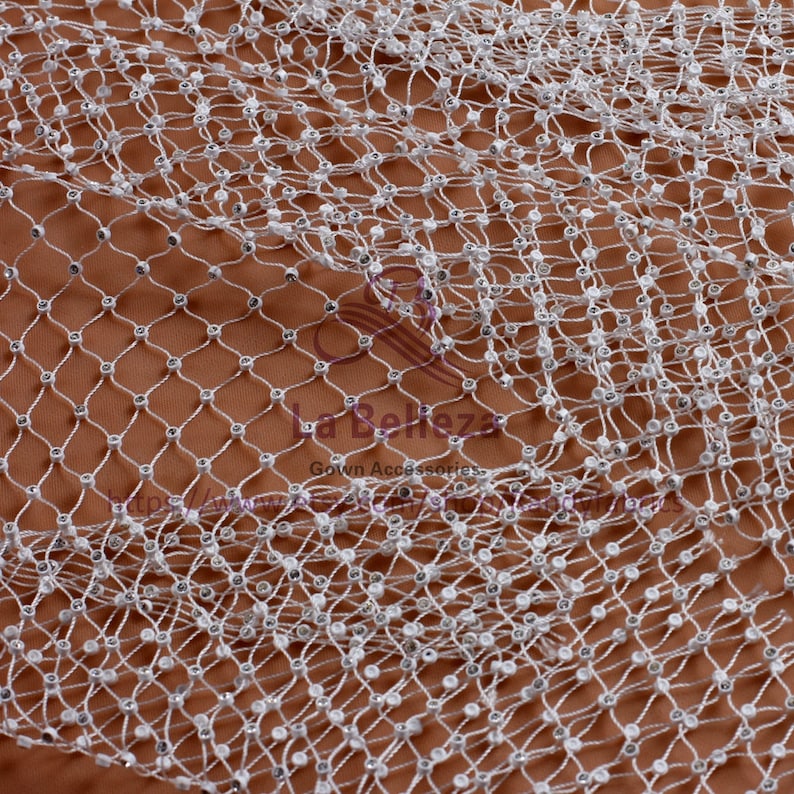 White cystal Extensible net lace triming Extensible 2 yardslot