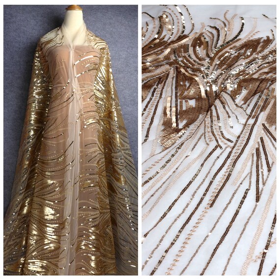 Gold/wine Metallic Embroidery Fabric Stage Performances 51'' Fashion Dress  Fabric Sales by the Yard - Etsy