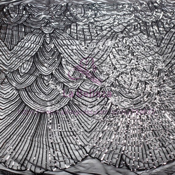Paillettes or/noir sur extensible 4 voies extensible sur tissu de dentelle broderie net de robe de soirée/mariage a6509b Paillettes or/noir sur extensible 4 voies extensible sur tissu de dentelle broderie net de robe de soirée/mariage a6509b