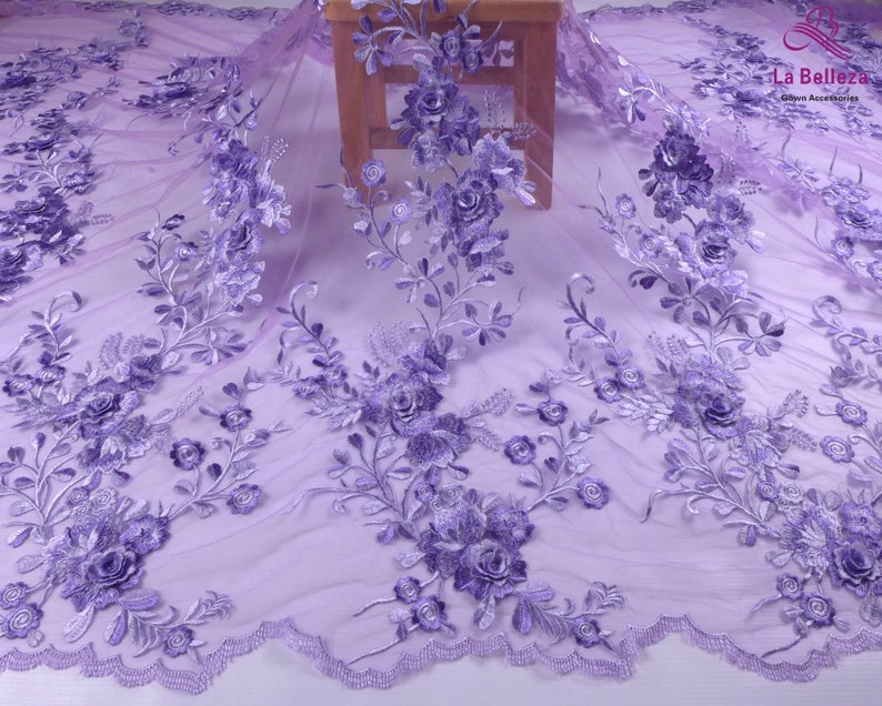La Belleza 2020 new lace wedding dress lace,gown dress lace fabric 1 yard new 3D flowers lace fabric,7 colors lace fabric