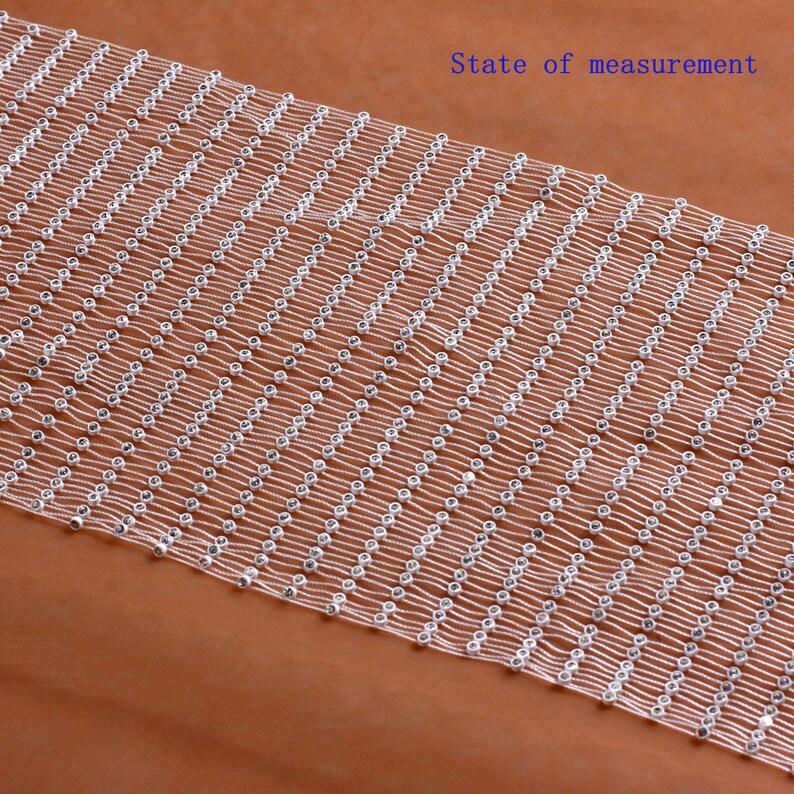 White cystal Extensible net lace triming Extensible 2 yardslot