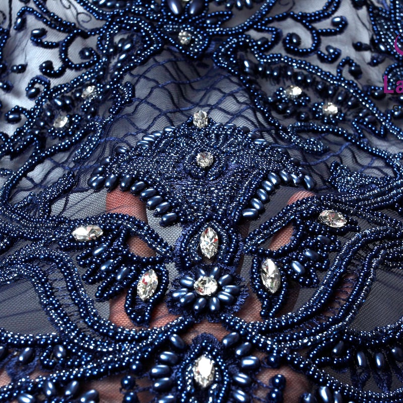 Beaded Lace Fabric - Etsy