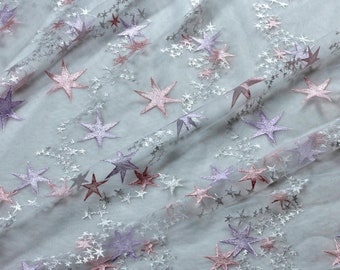 Mixed stards embroidery lace fabric 51&quot; width by yard