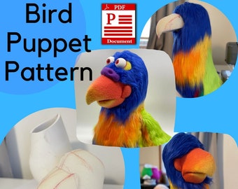 Bird Puppet Pattern PDF (Digital Download)