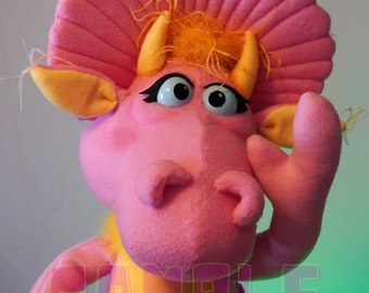 Fantoche de mão profissional personalizado estilo Muppet de dinossauro