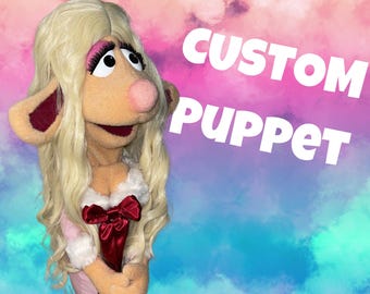 Fantoche de mão profissional feito à mão estilo Muppet personalizado de ventríloquo