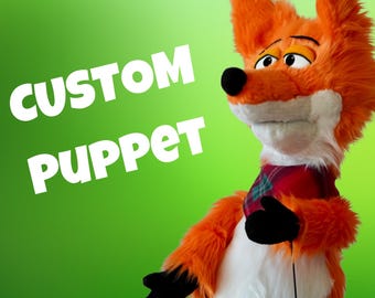 Fantoche de mão profissional personalizado estilo Muppet Fox Woodland Animal