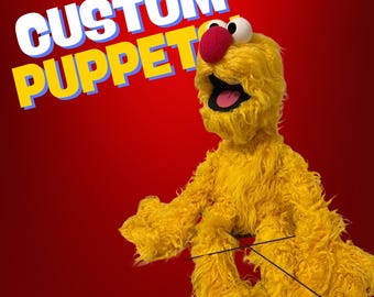 Fantoche profissional feito à mão estilo Muppet Elmo personalizado