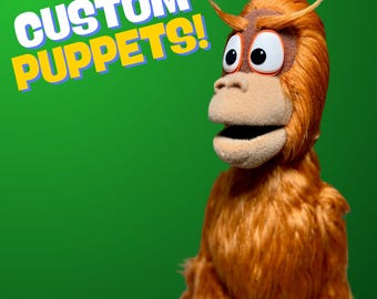 Fantoche de mão profissional feito à mão estilo Muppet personalizado de ventríloquo
