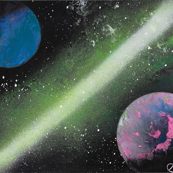 Spray Paint Galaxy Milkyway Planet Art