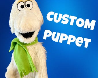 Fantoche de mão profissional feito à mão estilo Muppet personalizado de monstro ventríloquo