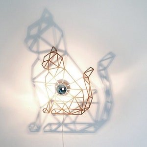 Lamp, cat, wall lamp, shadow image 1