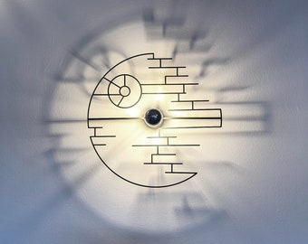 Star Wars, Wandleuchte, Todesstern, Wandlampe, deathstar, Schattenleuchte, LED