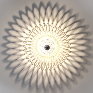 Walllamp , ceiling lamp, spiral ornament, shadow