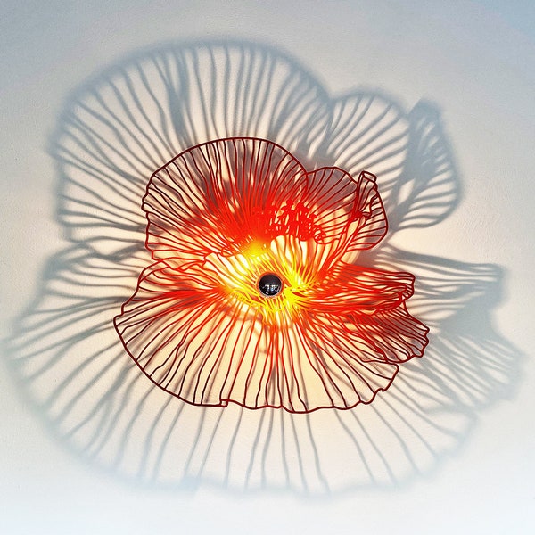 Walllamp , ceiling lamp, poppy, shadow