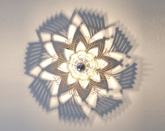 Lámpara de pared, lámpara de techo, flor, mandala