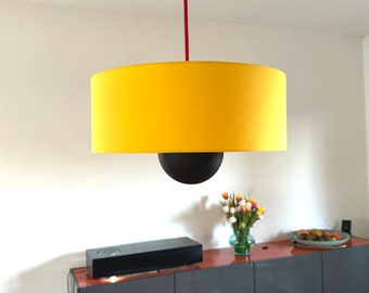 lámpara colgante moderna, amarilla, LED, Happylamps