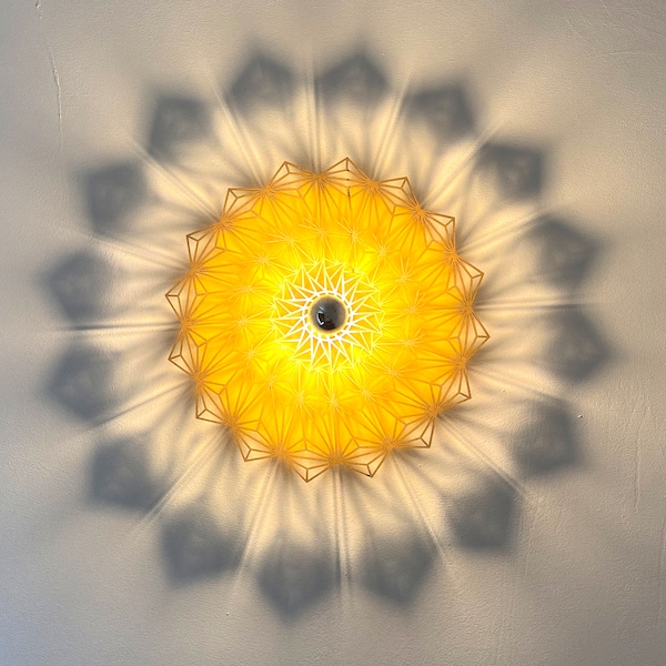 Lámpara de sombra, lámpara de pared, lámpara de techo, sol, geometría sagrada