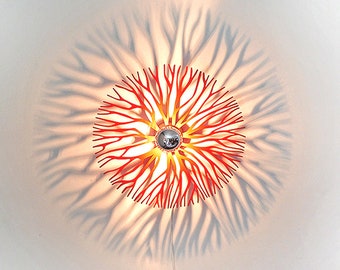 Walllamp , ceiling lamp, coral, shadow