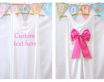 Personal Design Premium with Bow  - Custom design : Workout shirt , Disney shirt , Bride gift , Gift for her