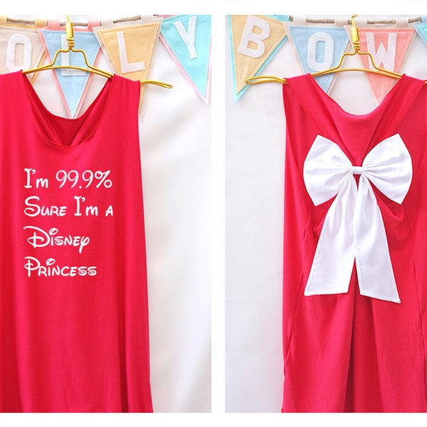 I'm 99 sure i'm a Disney Princess Tank Premium with Bow : Disney shirt , Disney tank top , Disneyland shirt , Disneyworld shirt