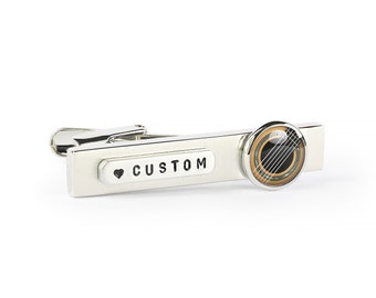 Guitar tie clip custom engraved tie bars guitar tieclip for boyfriend gift for him T0229N
