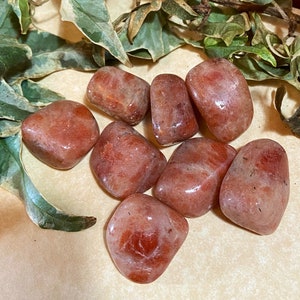 Large tumbled Sunstone gemstone crystal